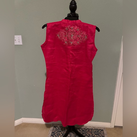 Zola, Red Embroidered Mini Dress Kurta. Size M. NWOT - Picture 5 of 10